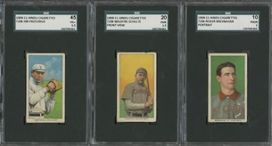 1909-11 T206 White Border Brown "Hindu" SGC-Graded Trio (3 Different) Including Bresnahan